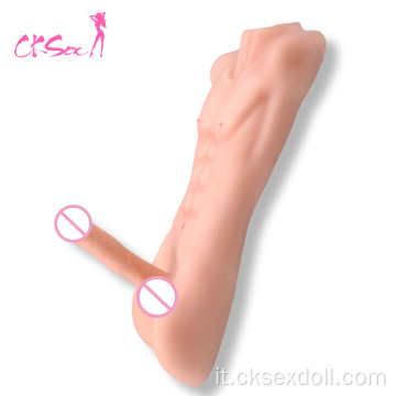 TPE Masturbatore maschile Sex Doll Torso mezzo corpo
